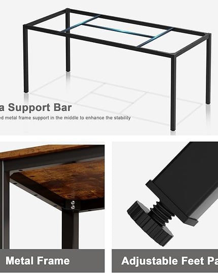 Need Large Computer Desk 70.8 x 31.5 inches Conference Table Large Office Desk Writing Table Workstation for Home Office,Rustic Brown & Black 10FJGSAC3-180FG-ND - LeafyLoom