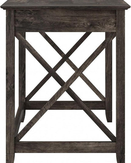 Bush Furniture Key West 48W Writing Desk in Dark Gray Hickory - LeafyLoom