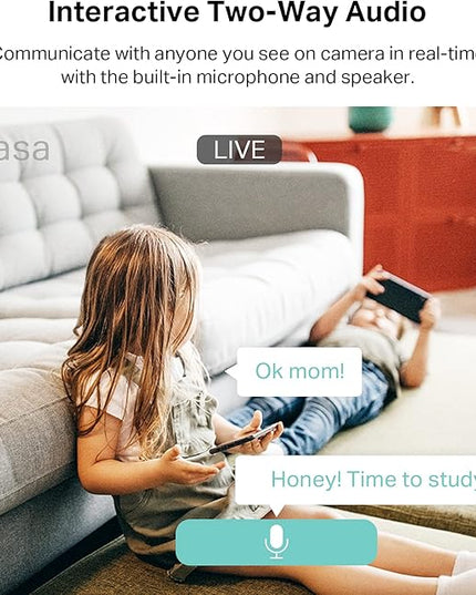 Kasa 2K QHD Security Camera Pan/Tilt, Starlight Sensor for Color Night Vision, Motion Detection for Baby & Pet Monitor, 2-Way Audio, Cloud & SD Card Storage, Works with Alexa & Google Home (KC410S) KasaSmartbyTP-Link