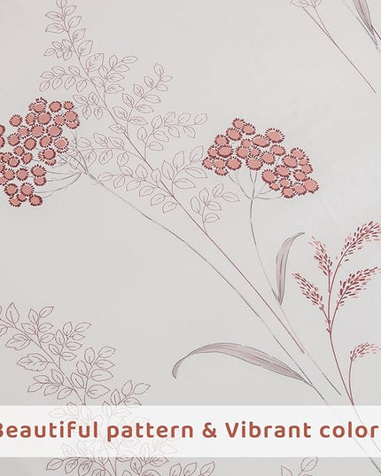 QSH Floral Bed Sheets Queen Size - 100% Egyptian Cotton Sheets Elegant Aesthetic Flower Pattern Printed Bedding Sheets Queen Size Bed Extra Soft and Breathable 4pcs Deep Pockets Bed Sheets - LeafyLoom