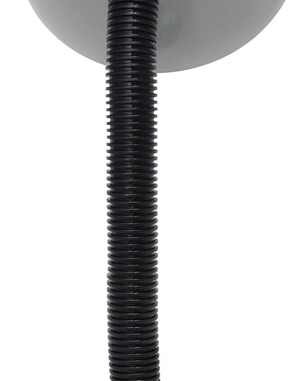 Simple Designs LD1003-SLV Basic Metal Desk Lamp with Flexible Hose Neck for Office, Living Room, Bedroom, College Dorm, Bookshelf, Silver - LeafyLoom