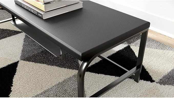 Signature Design by Ashley Lynxtyn TV Stand with Convenient Cord Management Fits TVs up to 48", Black - LeafyLoom