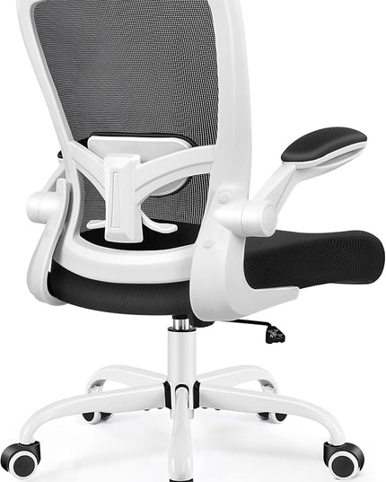FelixKing Ergonomic Office Chair, Adjustable Lumbar Support, Breathable Mesh Fabric, Durable and Reliable, White - LeafyLoom