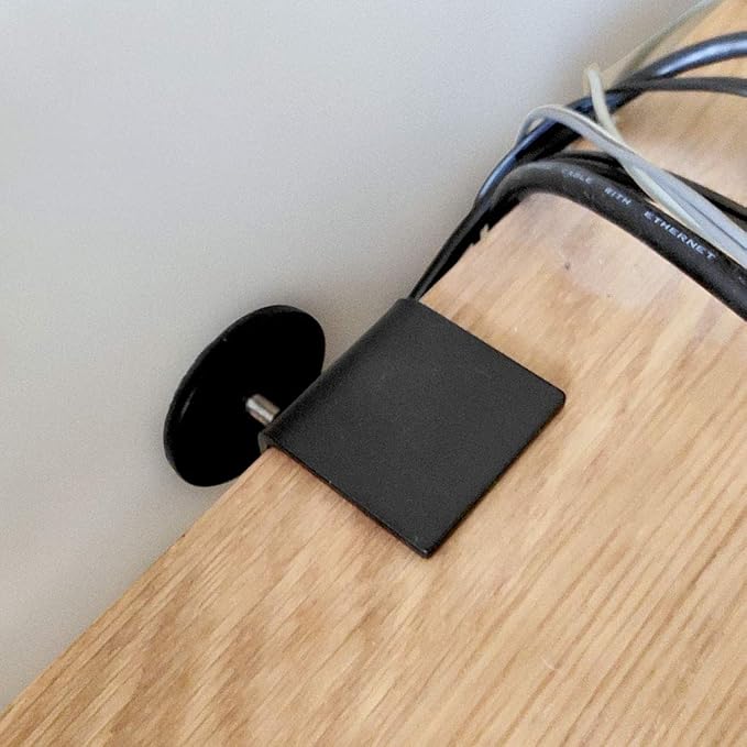 2 pcs Desk Table Wall Adjustable Protective Spacer, Desk Table Tops Wall Spacer (Black) - LeafyLoom