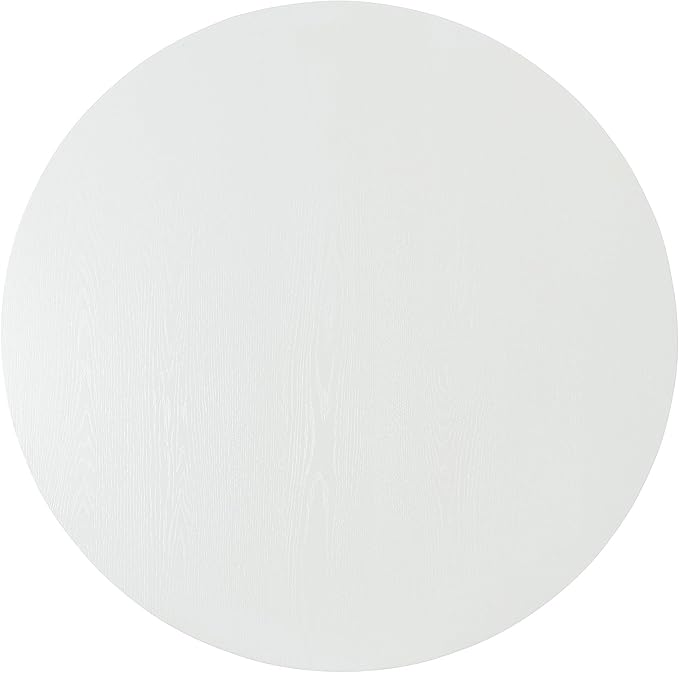 Retro Round Minimalist Elegant 4 Peoples, Rubber Wood, Exquisite Workmanship and Full Assembly Required, for Kitchen, Room, 1 Piece Dining Table Set, White 27 - LeafyLoom