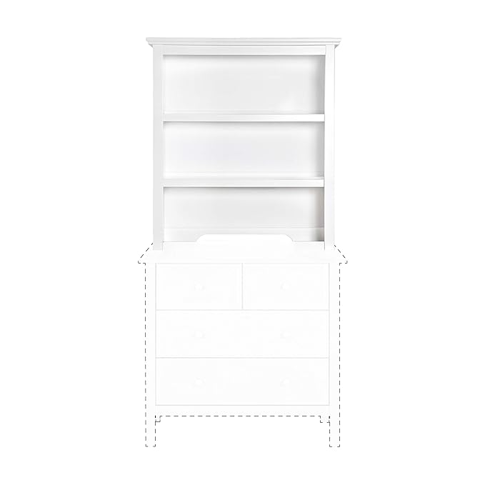 DaVinci Autumn Bookcase/Hutch in White - LeafyLoom