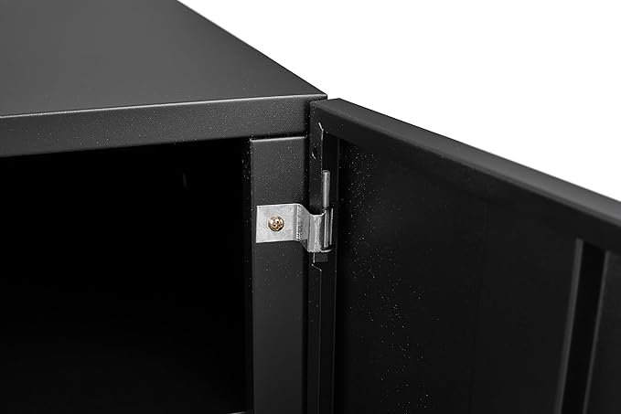 17.70" Metal Office Copier 2 Door and 360 ° Universal Wheel,Mobile Lateral Filing Cabinets w/Aluminum Alloy Handle,Rolling Printer Stand for Legal/Letter/A4,Black - LeafyLoom