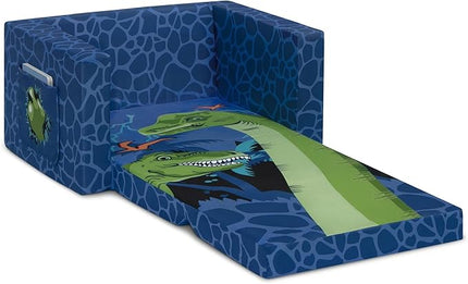 Delta Children Dinosaur Cozee Flip-Out Chair For Relaxing- 2-in-1 Convertible Lightweight,Portable Chair to Lounger for Toddlers & Kids - LeafyLoom