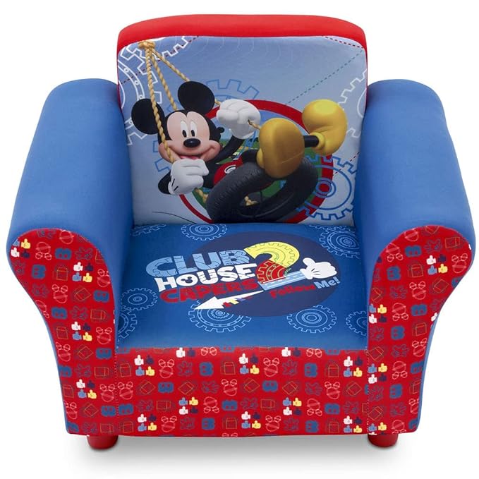 Delta Children Upholstered Chair, Disney Mickey Mouse - LeafyLoom