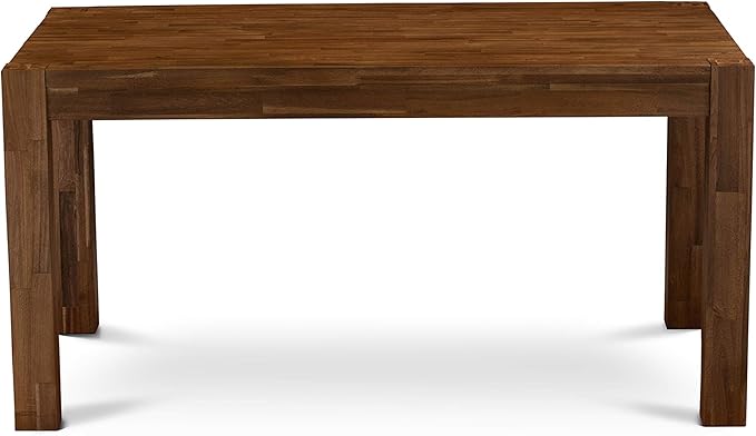 East West Furniture CN6-0N-T Celina Modern Kitchen Table - Rectangle Rustic Wood Dining Table , 36x60 Inch, Walnut - LeafyLoom