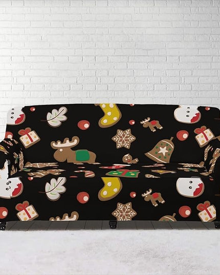 FKELYI Christmas Decorations Indoor Furniture Protector Easy Going Stretch Sofa Slipcover Non-Slip Sofa Slipcovers Washable Sofa Couch Cover L FKELYI