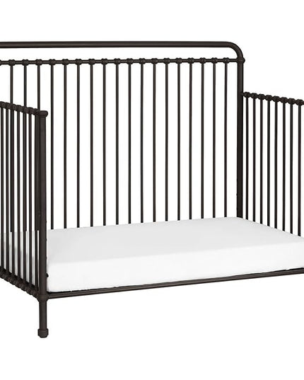Namesake Winston 4-in-1 Convertible Metal Crib in Washed White, Greenguard Gold Certified - LeafyLoom