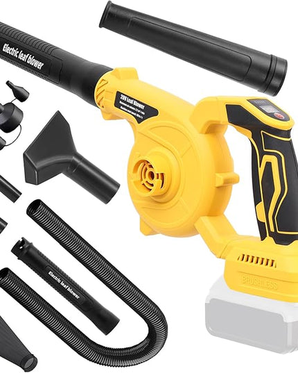 Leaf Blower Cordless for Dewalt Battery: 2-in-1 Portable Leaf Blower & Vacuum Cleaner for Dewalt 20V Max Battery, with Brushless Motor for Lawn Care/Dust/Pet Hair (Battery Not Included) - LeafyLoom
