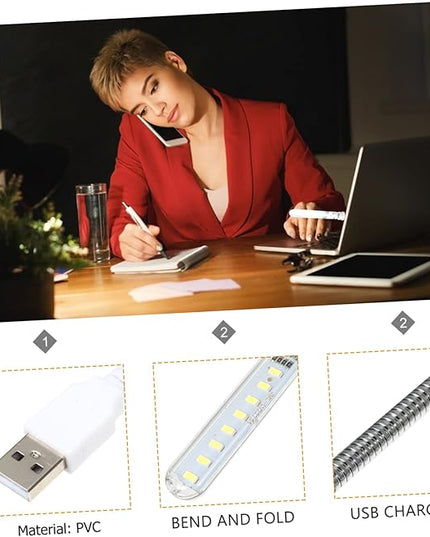 ARTIBETTER U Disk Night Light Indoor Night Lamp Outdoor Camping Light USB Light Atmosphere Light Clip on Desk Lamp Computer Lamp Corridor Light Computer Accessories LED PVC Student Light Bulb - LeafyLoom