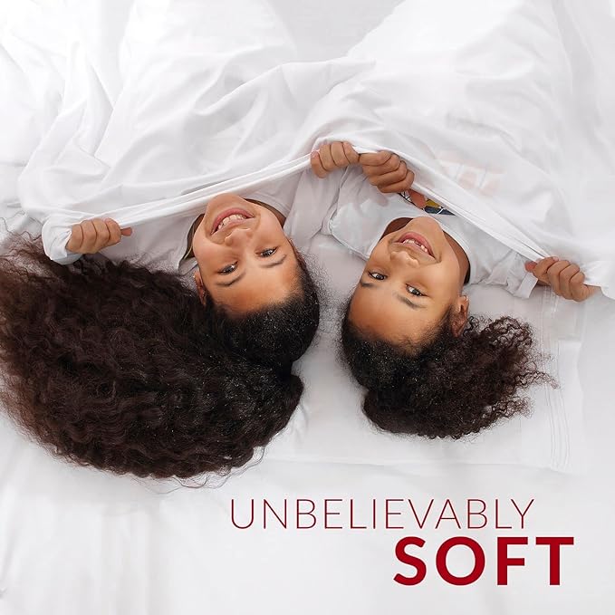 Mellanni Extra Deep Full Sheets - 4 PC Iconic Collection Bedding Sheets & Pillowcases - Hotel Luxury, Ultra Soft, Cooling Bed Sheets - Extra Deep Pocket up to 21 inch (Full, Pinstripe Gray) - LeafyLoom