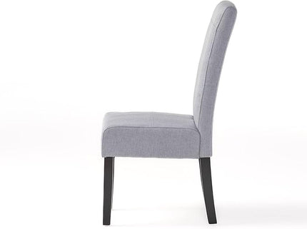 Christopher Knight Home Pertica Fabric Dining Chair (Set Of 2),Wood, Light Grey - LeafyLoom