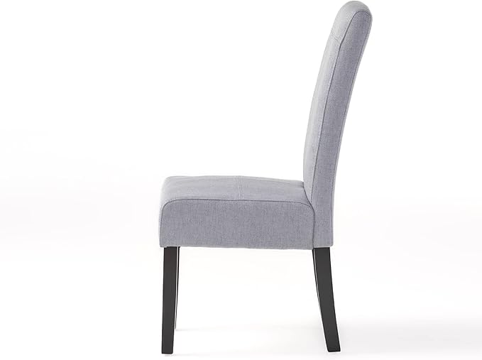 Christopher Knight Home Pertica Fabric Dining Chair (Set Of 2),Wood, Light Grey - LeafyLoom