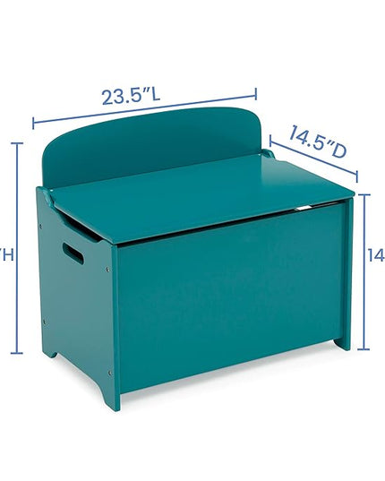 Delta Children MySize Deluxe Toy Box, Teal - LeafyLoom