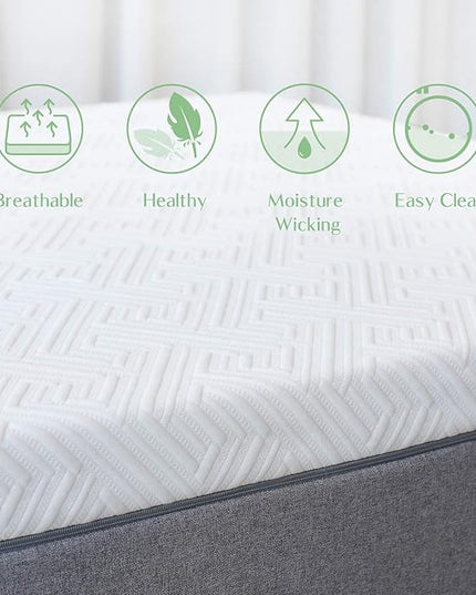 Novilla Full Size Mattress, 10 inch Full Gel Memory Foam Mattress for Cool Night & Pressure Relief, Medium Firm Mattress in a Box, Bliss - LeafyLoom