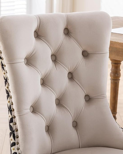 NicBex Haerin-SD-00090-LWJ Dining Chairs, 25.5"x19.7"x37.4", Beige - LeafyLoom