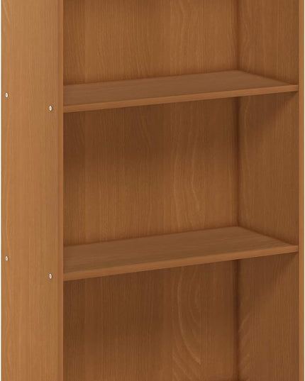 FURINNO Basic 3-Tier Bookcase/Bookshelf/Storage Shelves, Natural Oak - LeafyLoom