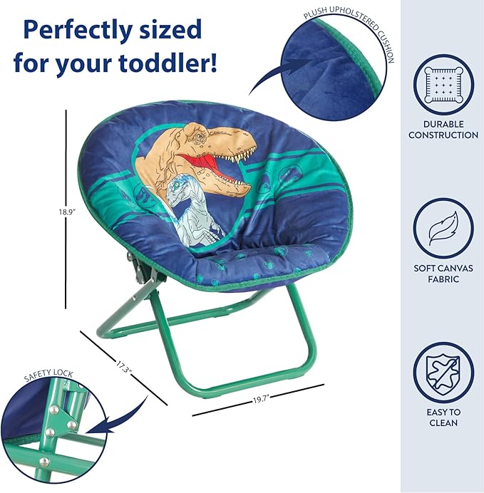 Idea Nuova Jurassic World Toddler Saucer Chair - LeafyLoom
