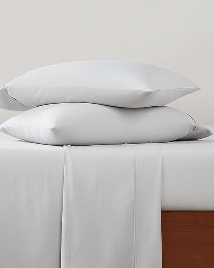 UGG 01330 Alahna Queen Bed Sheets and Pillowcases 4-Piece Set Sleep in Luxury Machine Washable Deep Pockets Wrinkle-Resistant Breathable Cozy Comfort Silky Cooling Sheets, Queen, Stone - LeafyLoom