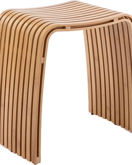 Bamboo Dining Stool Dining Chair Dressing Stool Shoe Stool Bathroom Stool Dining Room Bathroom Living Room Study Bedroom Durable and Beautifully Designed - LeafyLoom