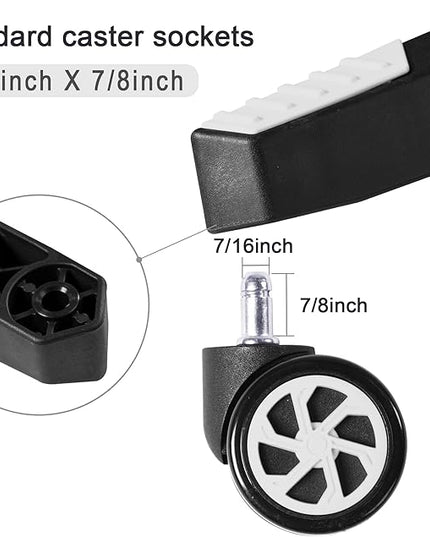 28 inch Nylon Gaming Chair Base Replacement with 5 Casters, Heavy Duty Office Chair Base Part - LeafyLoom