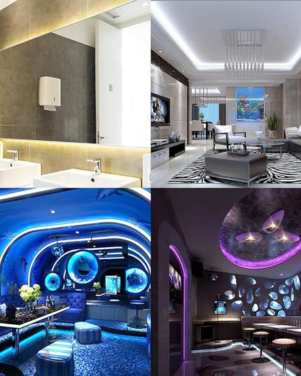 BTF-LIGHTING 5050 RGBW RGB+Cool White(6000K-7000K) 4 Colors in 1 LED Tape Light DC12V 5m 16.4ft 60LED/m Multi-Colored IP65 White 12mm PCB for Bedroom Kitchen Home Decoration(No Adapter or Controller) BTF-LIGHTING