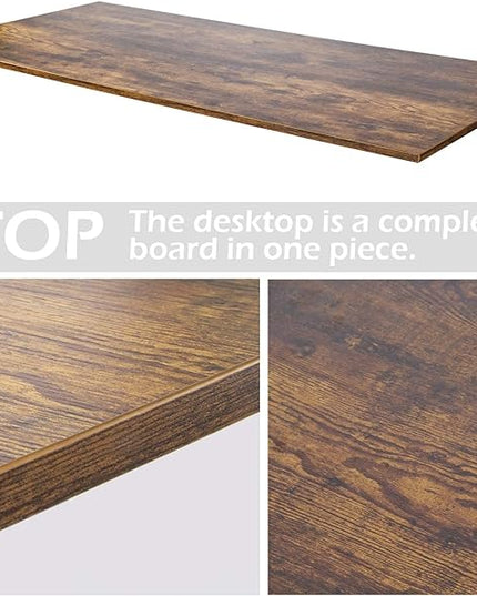 TOPSKY One-Piece Table Top for Electric Standing Desk Adjustable Desk (Rustic Brown., 58.3x26.8x0.7) - LeafyLoom