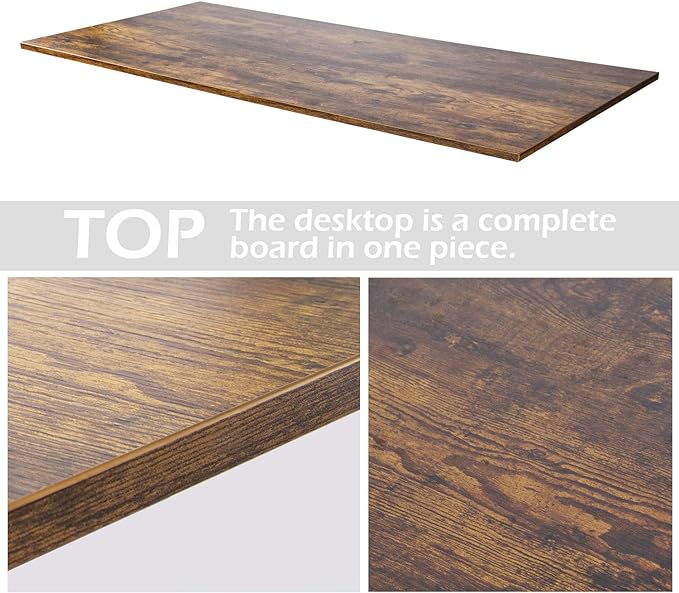 TOPSKY One-Piece Table Top for Electric Standing Desk Adjustable Desk (Rustic Brown., 58.3x26.8x0.7) - LeafyLoom