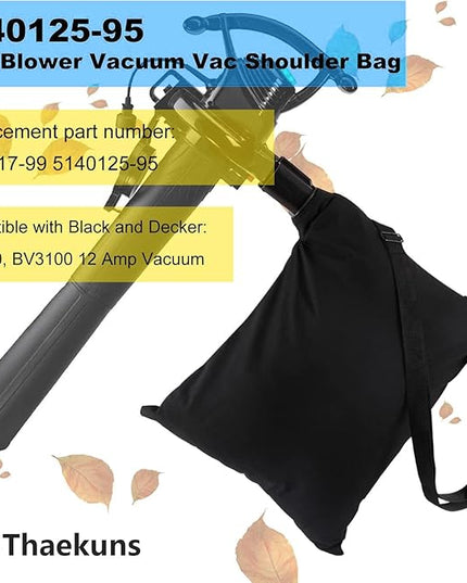 5140125-95 Shoulder Bag, Leaf Blower Vacuum for Black & Decker BV3100 - LeafyLoom