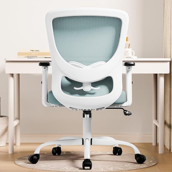 Office Chair, Ergonomic Desk Chair with Adjustable High Back, Breathable Mesh Computer Chair with Adjustable Armrests, Rolling Swivel Comfy Task Chairs, Executive Chair for Home Office - LeafyLoom