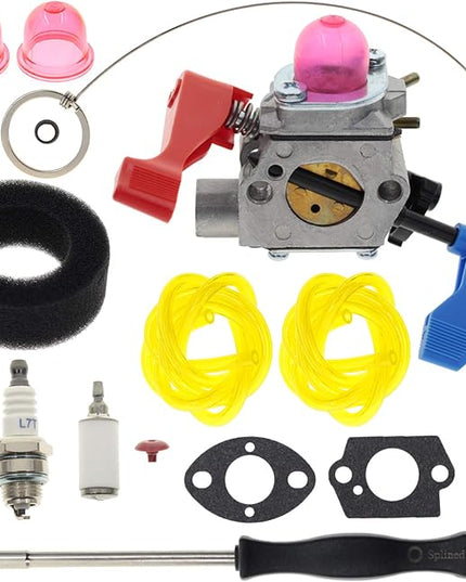 WT-784 Carburetor with Air Filter Tune Up Kit for Poulan Craftsman 530071465 530071775 B1750 B1750LE BV1650 BV1650LE BV1800 BV1800LE BV1850 BV1850LE BV200LE BV2000 Leaf Blower - LeafyLoom