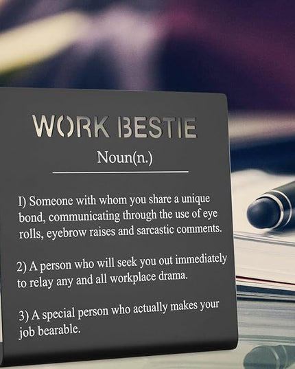 Office Gift For Work Bestie Gifts for Work Friends Women Best Coworkers Retirement Leaving Farewell Going Away New Job Gifts for Colleague Coworker Colleague to Friend Gifts (black) XLK07 - LeafyLoom