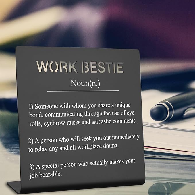 Office Gift For Work Bestie Gifts for Work Friends Women Best Coworkers Retirement Leaving Farewell Going Away New Job Gifts for Colleague Coworker Colleague to Friend Gifts (black) XLK07 - LeafyLoom