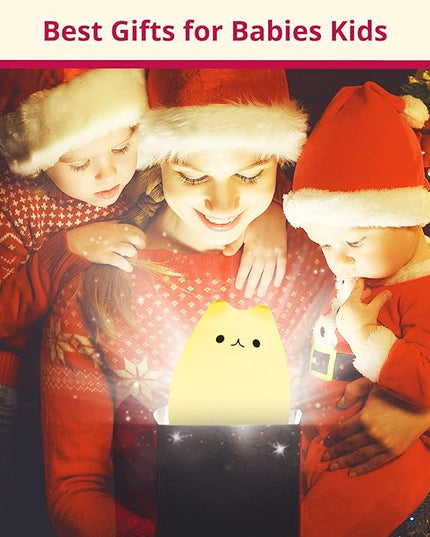 GoLine Cute Night Lights for Kids, Kawaii Decor Cat Lamp,Best Christmas Birthday Gifts for Girls Baby Women Wife (Mini Size) - LeafyLoom