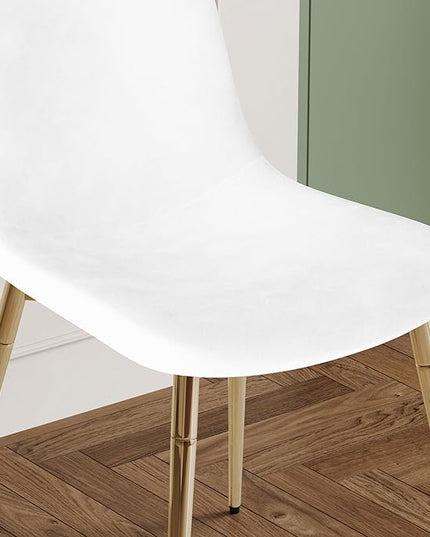 NicBex Haerin-SD-00338-LWJ Dining Chairs, 17.7"x19.7"x34.3", White and Gold - LeafyLoom