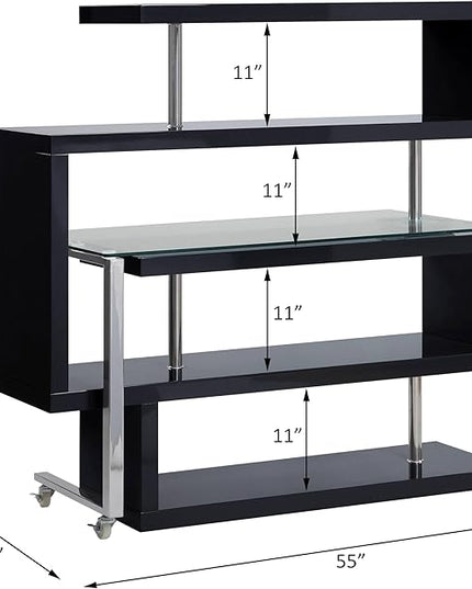 NicBex Kimberly-DW-00027-LWJ Home Office Desks, 55"x24"x54", Black - LeafyLoom