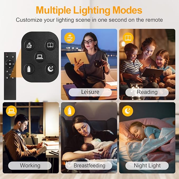 OUTON Floor Lamp, 30W/3000LM LED Modern Torchiere Sky Lamp, Dimmable Bright Standing Tall Lamp with 4 Color Temperatures, 1 Hour Timer, Remote Touch Control for Living Room Bedroom, Office, Bronze - LeafyLoom