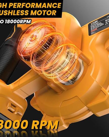 Cordless Leaf Blower for Dewalt 20V Max Battery, Jobsite Air Blower with Brushless Motor,6 Variable Speed Up to 180MPH,2-in-1 Handle Electric Blower and Vacuum Cleaner(Battery Not Included) - LeafyLoom