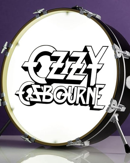 NUMSKULL Ozzy Osbourne Logo 3D Drum Lamp - Desk Lamp for Bedroom, Office, Home, Study, Work - Official Ozzy Osbourne Merchandise - LeafyLoom