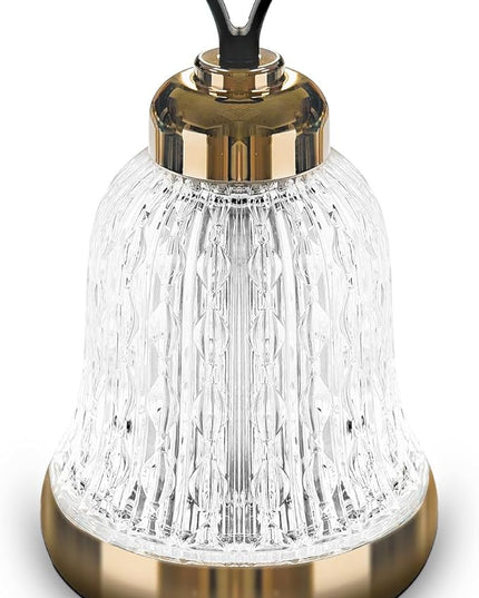 KOSTA Crystal Bell Table Lamp Rechargeable Crystal Lamp Christmas Bell Light for Decor Home Bedroom Kitchen Office Living Room Birthday Gift Lights for Bedroom/Party/Kids Room - LeafyLoom