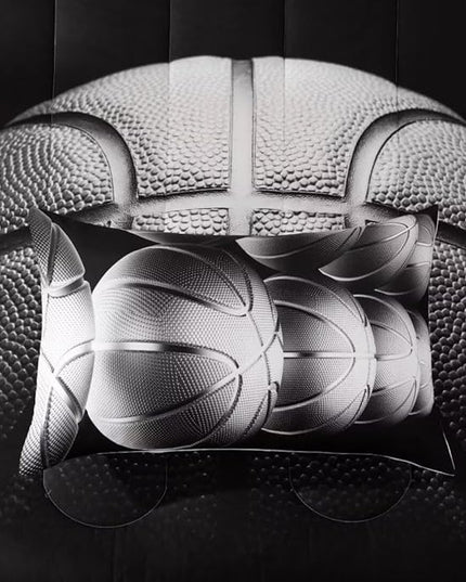 Basketball Comforter Set Full Size for Boys Kids Teens All Season Sports Theme Basketball Bedding Sets Teenage Bed Bedrooom Set 3 Pieces with Pillowcases, - LeafyLoom