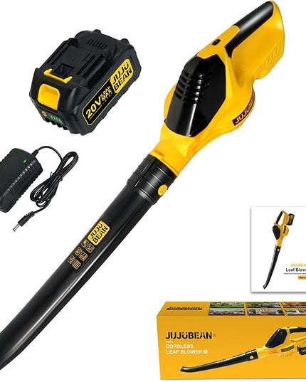 Electric Leaf Blower Cordless, Battery Leaf Blower with Battery and Charger, 5.0Ah Battery Powered Variable-Speed Lightweight Handheld Blower for Lawn Care, Patio, Yard, Terrace - LeafyLoom