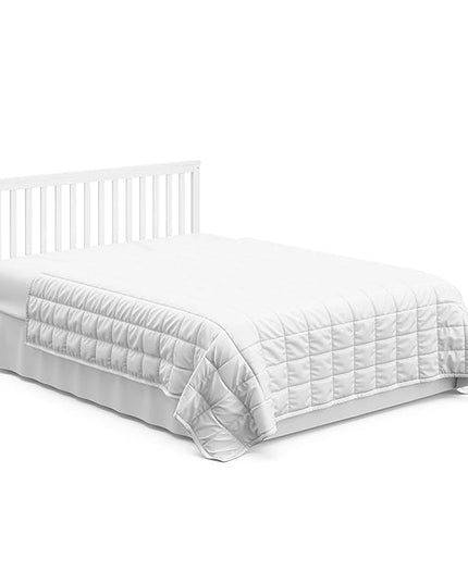 Storkcraft Hillcrest 4-in-1 Convertible Crib (White) - Converts to Daybed, Toddler Bed, and Full-Size Bed, Fits Standard Full-Size Crib Mattress, Adjustable Mattress Support Base - LeafyLoom