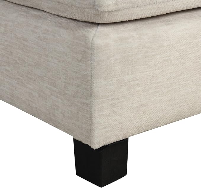 122.1" Modern U-Shape Sectional Sofa with Right Side Chaise & Removable Ottoman, Velvet Upholstered Couch w/ 3 Pillows, for Living Room, Apartment, 122.1 Inch, White - LeafyLoom