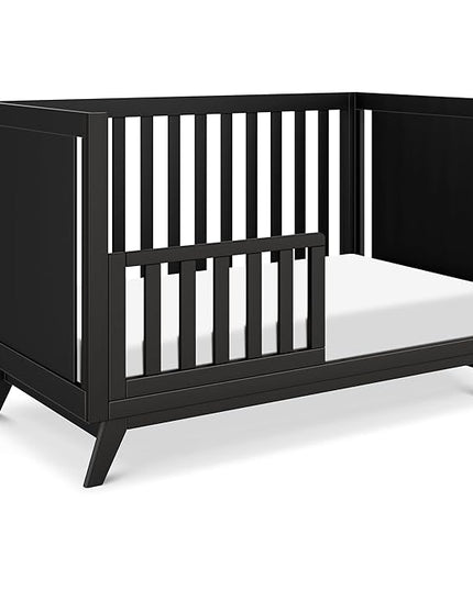 DaVinci Otto 3-in-1 Convertible Crib in Ebony, GREENGUARD Gold Certified - LeafyLoom