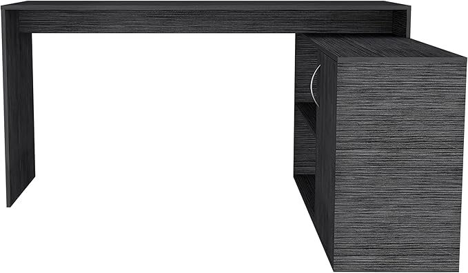 NicBex Kimberly-DW-00042-LWJ Home Office Desks, 45.86"x59.64"x30.11", Gray - LeafyLoom